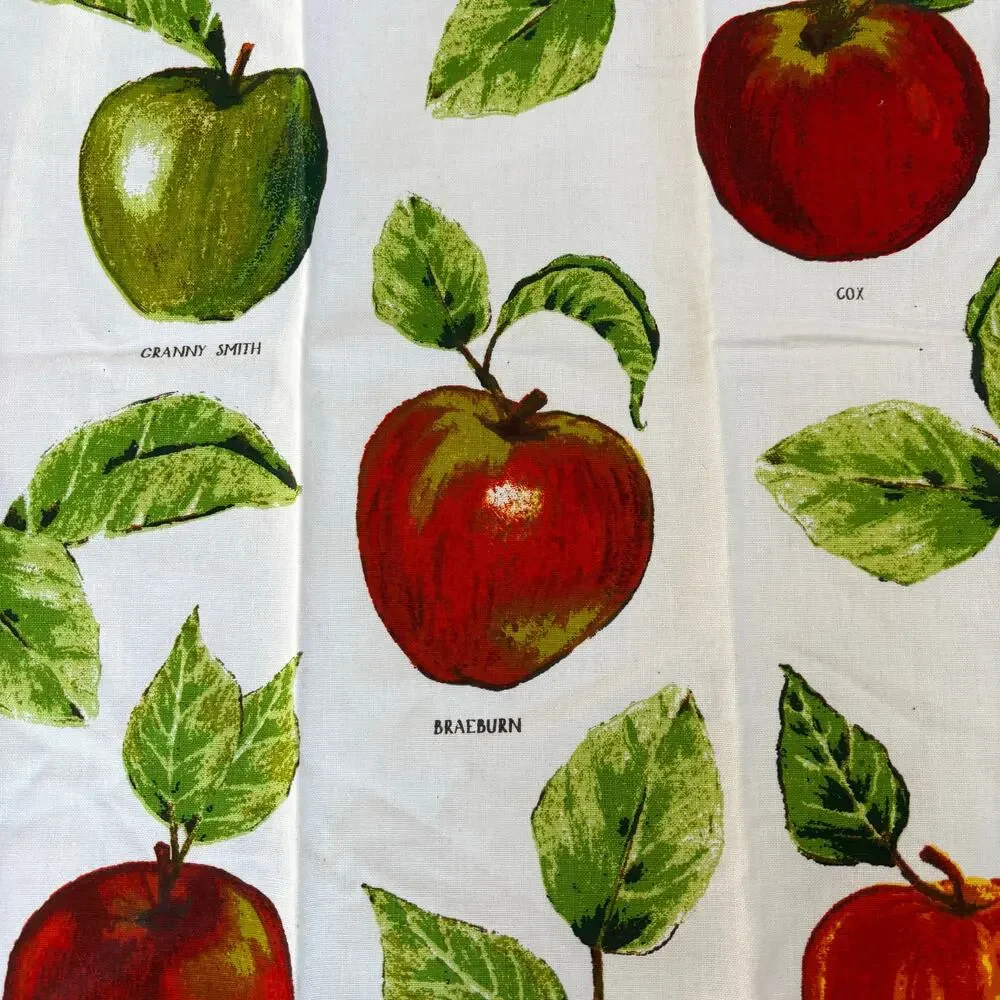 Stonewall Kitchen Botanical Apples tea towel cotton rectangle chefs cloth